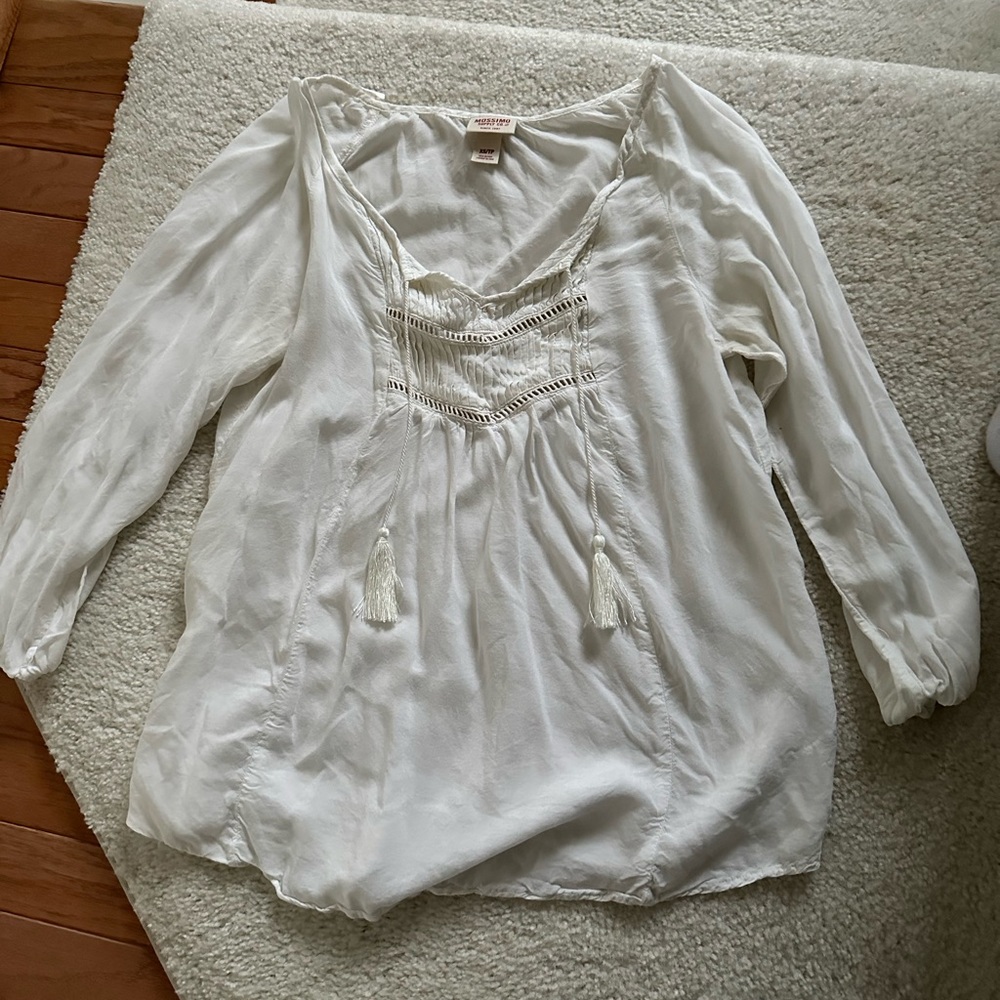 White Peasant Top